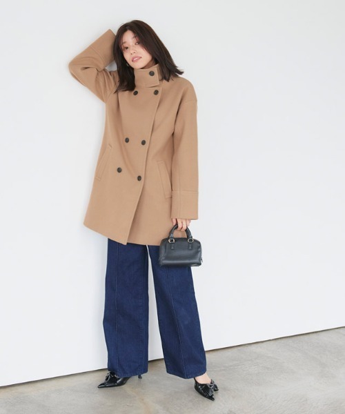 セール】スタンドカラーミドルコート（その他アウター