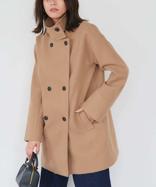 セール】スタンドカラーミドルコート（その他アウター