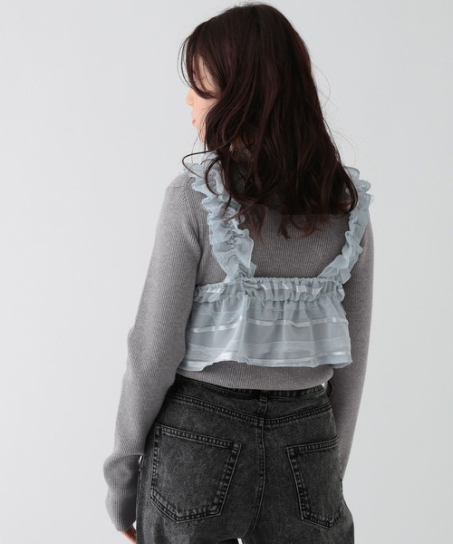 GLOBAL WORK(グローバルワーク)の「2SETメルティ*ビスチェ/AND YUA ANY/142322(ニット/セーター・キッズ・グレー×サックスブルー/ブラック×ブラック・150cm/160cm)」の12枚目の写真