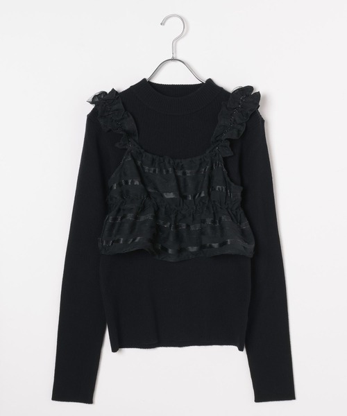 GLOBAL WORK(グローバルワーク)の「2SETメルティ*ビスチェ/AND YUA ANY/142322(ニット/セーター・キッズ・グレー×サックスブルー/ブラック×ブラック・150cm/160cm)」の13枚目の写真