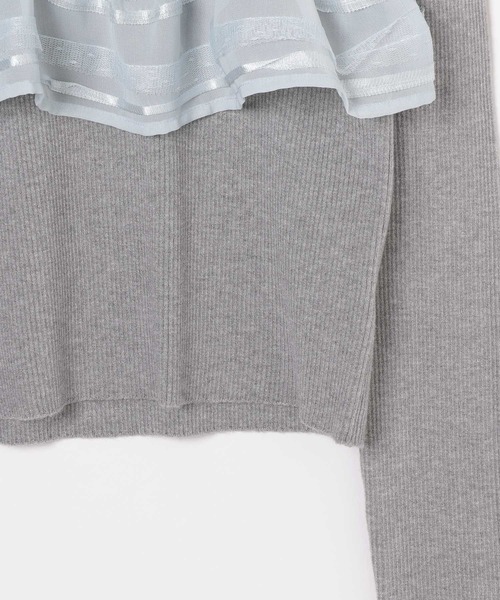 GLOBAL WORK(グローバルワーク)の「2SETメルティ*ビスチェ/AND YUA ANY/142322(ニット/セーター・キッズ・グレー×サックスブルー/ブラック×ブラック・150cm/160cm)」の6枚目の写真