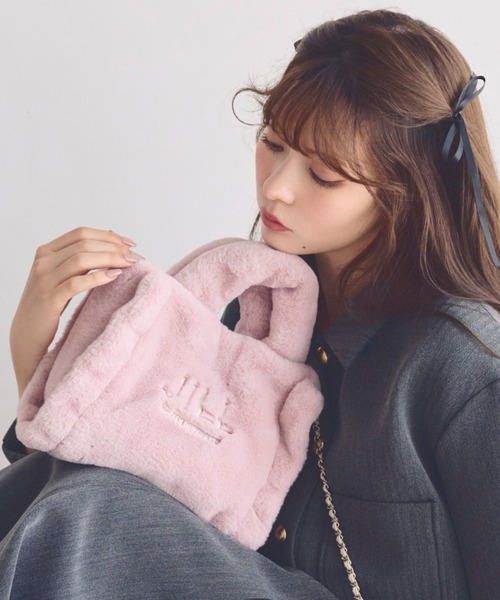 JILL by JILL STUART（ジルバイジルスチュアート）の「◇フラッフィトートバッグ（ハンドバッグ・レディース・ピンク/ホワイト/ピンク系その他/グレー系その他/ライトグレー・FREE）」の5枚目の写真