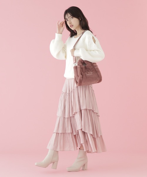 JILL by JILL STUART（ジルバイジルスチュアート）の「◇フラッフィトートバッグ（ハンドバッグ・レディース・ピンク/ホワイト/ピンク系その他/グレー系その他/ライトグレー・FREE）」の11枚目の写真