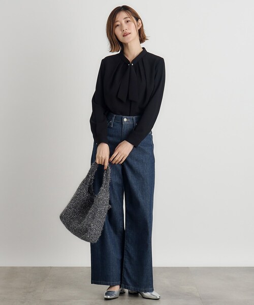 grove（グローブ）の「◆ラメニットショルダー（トートバッグ・レディース・チャコールグレー/オフホワイト/グレー・00）」の9枚目の写真