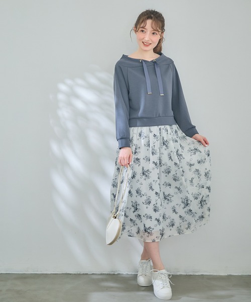 12Twelve Agenda(トゥエルブ アジェンダ)の「フード風サイドスリット9分袖カットソープルオーバー(Tシャツ/カットソー・レディース・ライトグレー/オフホワイト/チャコールグレー/ミント・M)」の21枚目の写真