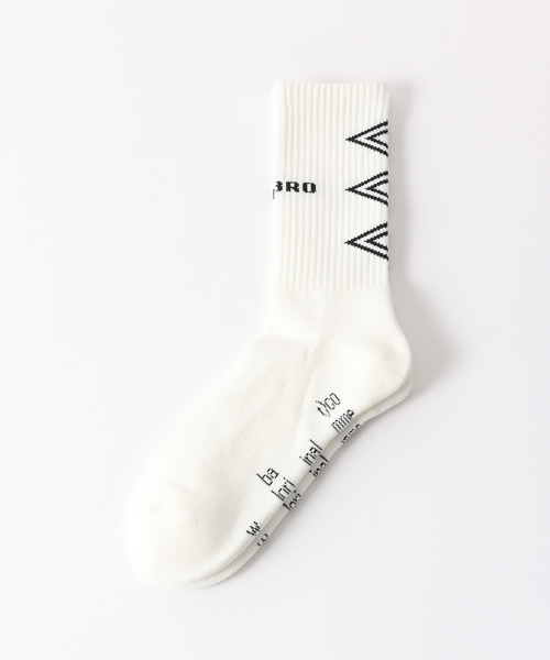 bal(バル)の「【BAL × UMBRO / バル × アンブロ】JACQUARD SOCKS(ソックス/靴下・メンズ・ブラック/ホワイト・FREE)」の1枚目の写真