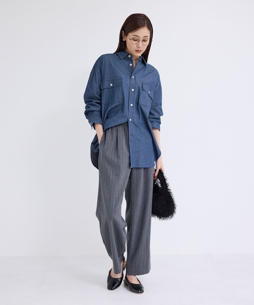 ROPE' PICNIC（ロペピクニック）の「デニムシャツ（シャツ/ブラウス・レディース・ブルー/サックスブルー・38）」の11枚目の写真