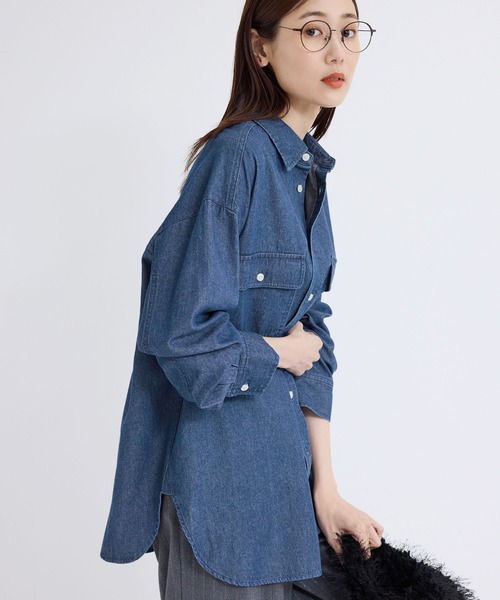 ROPE' PICNIC（ロペピクニック）の「デニムシャツ（シャツ/ブラウス・レディース・ブルー/サックスブルー・38）」の14枚目の写真