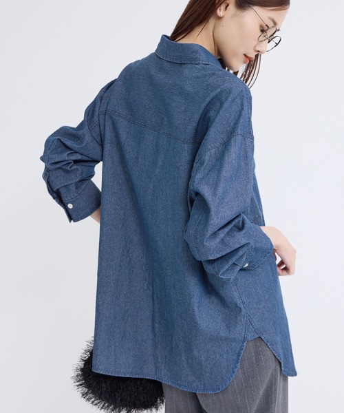 ROPE' PICNIC（ロペピクニック）の「デニムシャツ（シャツ/ブラウス・レディース・ブルー/サックスブルー・38）」の8枚目の写真