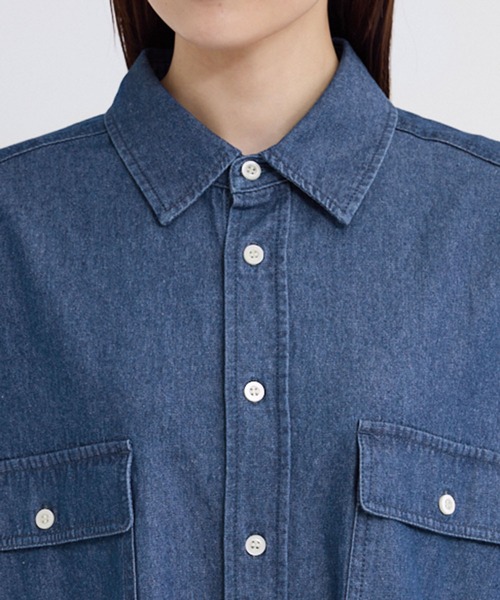 ROPE' PICNIC（ロペピクニック）の「デニムシャツ（シャツ/ブラウス・レディース・ブルー/サックスブルー・38）」の22枚目の写真