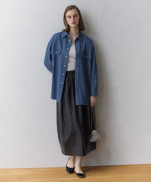 ROPE' PICNIC（ロペピクニック）の「デニムシャツ（シャツ/ブラウス・レディース・ブルー/サックスブルー・38）」の4枚目の写真