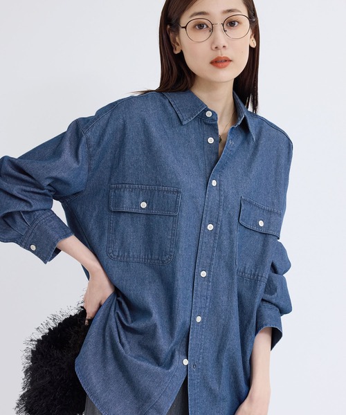 ROPE' PICNIC（ロペピクニック）の「デニムシャツ（シャツ/ブラウス・レディース・ブルー/サックスブルー・38）」の5枚目の写真