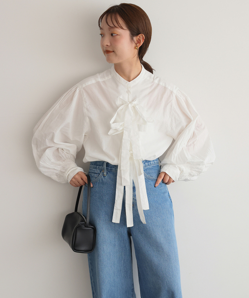 crinkle crinkle crinkle ribbon blouse crinkle crinkle crinkle ribbon blouse