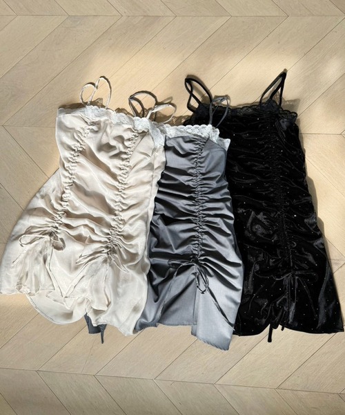 one after another NICE CLAUP（ワンアフターアナザーナイスクラップ）の「ドロストチュニックワンピース（ワンピース・レディース・チャコールグレー/アイボリー/ブラック・FREE）」の21枚目の写真