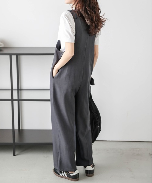 セール】Uネックオールインワン（サロペット/オーバーオール）｜La