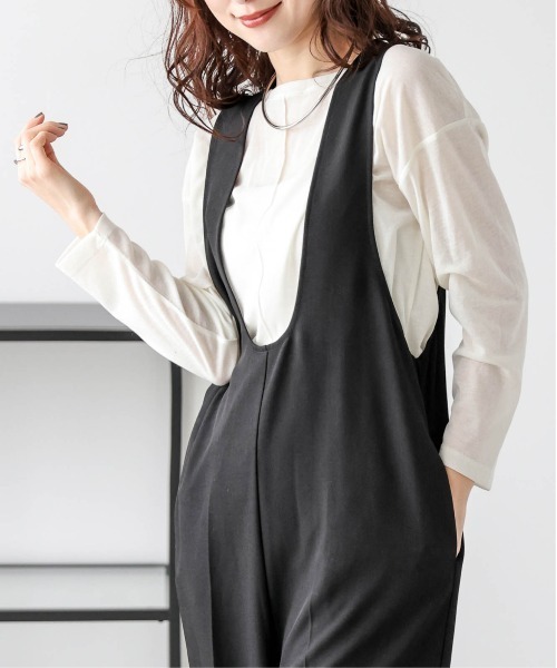 Louren ブラックオールインワン・サロペット Louren ブラックオールインワン・サロペット