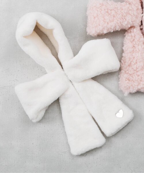 algy（アルジー）の「リボンネック（マフラー・キッズ・オフホワイト/サックスブルー/ピンク・FREE）」の2枚目の写真