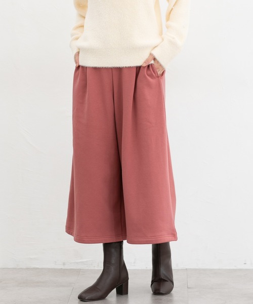 Honeys（ハニーズ）の「【ハニぽか】暖パンあったかガウチョパンツ（その他パンツ・レディース・レッド/ブラック/ネイビー/チャコール/ベージュ・S/M/L/LL/3L）」の5枚目の写真