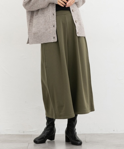 Honeys（ハニーズ）の「【ハニぽか】暖パンあったかガウチョパンツ（その他パンツ・レディース・レッド/ブラック/ネイビー/チャコール/ベージュ/カーキ・S/M/L/LL/3L）」の5枚目の写真