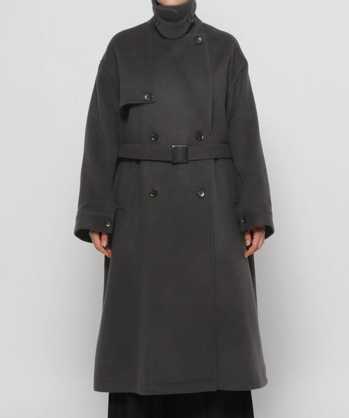 HARE（ハレ）の「ウールソデアキトレンチコート(HARE)（トレンチコート・レディース・グレー/ブラック・FREE）」の7枚目の写真