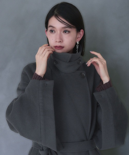 HARE（ハレ）の「ウールソデアキトレンチコート(HARE)（トレンチコート・レディース・グレー/ブラック・FREE）」の22枚目の写真