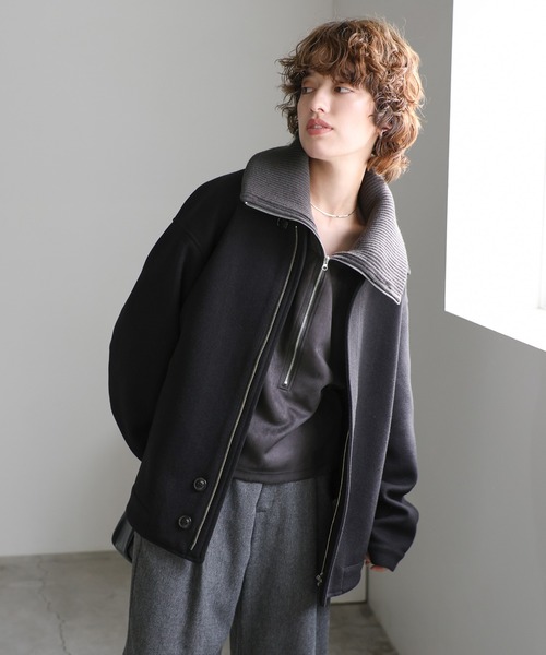 セール】スエードポンチハーフジップトップス（その他トップス