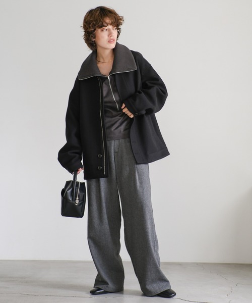 セール】スエードポンチハーフジップトップス（その他トップス