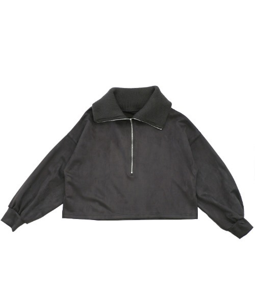 トップス MoA セール】スエードポンチハーフジップトップス（その他トップス