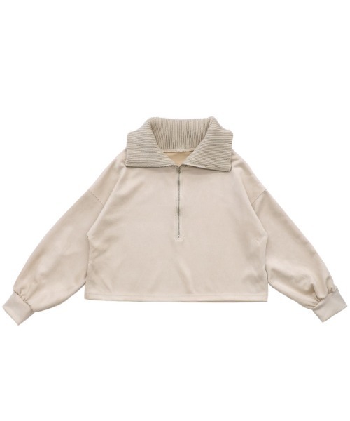 セール】スエードポンチハーフジップトップス（その他トップス