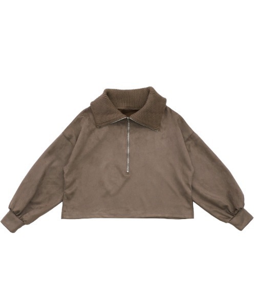 セール】スエードポンチハーフジップトップス（その他トップス