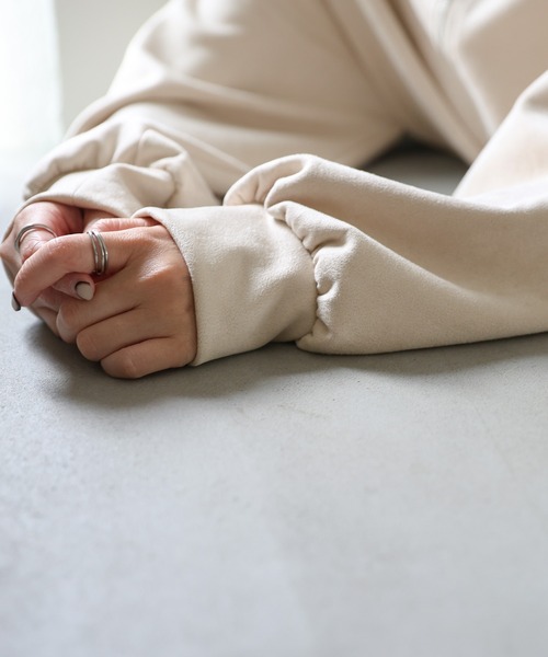 select MOCA（セレクトモカ）の「スエードポンチハーフジップトップス（その他トップス・レディース・アイボリー/ブラック/モカ・FREE）」の10枚目の写真