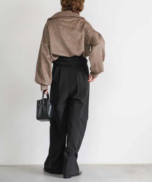 セール】スエードポンチハーフジップトップス（その他トップス