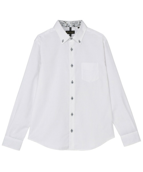 デザインカジュアル長袖シャツ ボタンダウン（ポロシャツ）｜TOKYO SHIRTS（トウキョウシャツ）