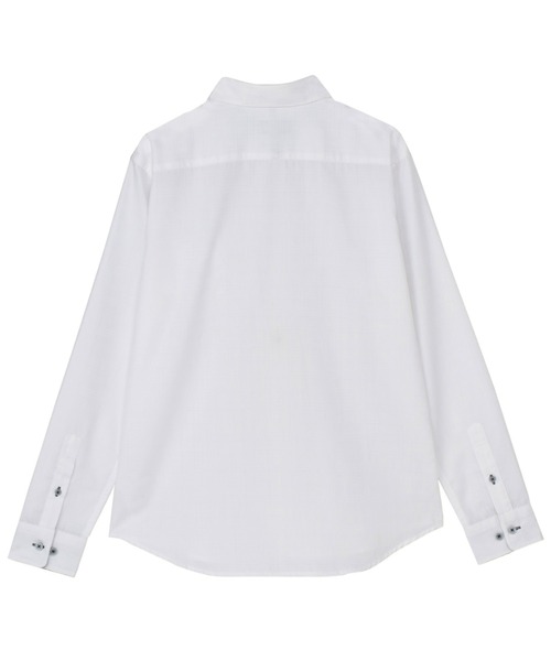 TOKYO SHIRTS（トウキョウシャツ）の「デザインカジュアル長袖シャツ ボタンダウン（ポロシャツ・メンズ・ホワイト・S/M/L/LL）」の4枚目の写真