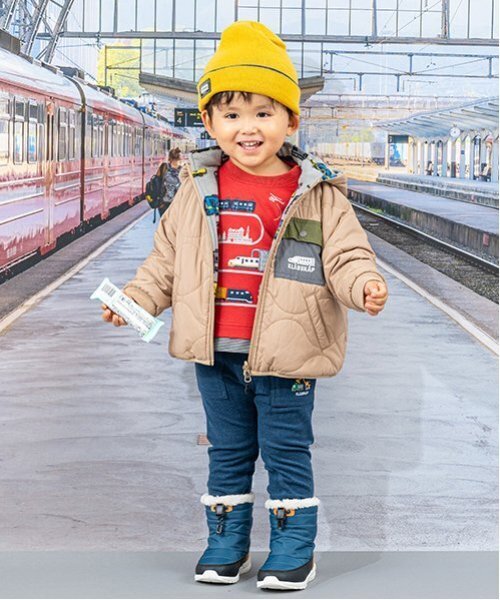 kladskap（クレードスコープ）の「重機裾裏プリントロング丈ストレートパンツ（チノパンツ・キッズ・マスタード/ネイビー・90cm/100cm/110cm/120cm/80ｃｍ）」の5枚目の写真