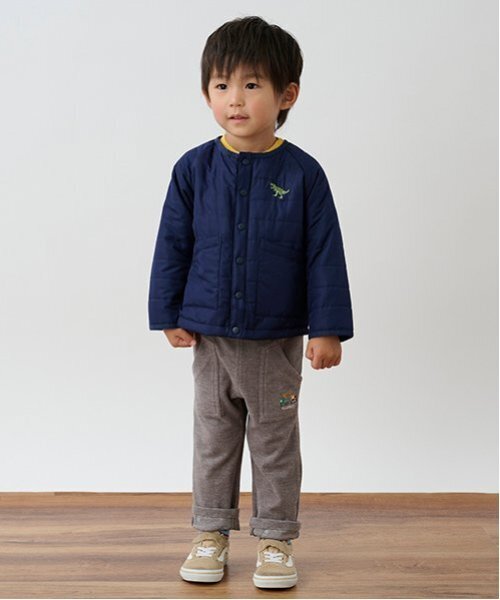 kladskap（クレードスコープ）の「重機裾裏プリントロング丈ストレートパンツ（チノパンツ・キッズ・マスタード/ネイビー・90cm/100cm/110cm/120cm/80ｃｍ）」の11枚目の写真