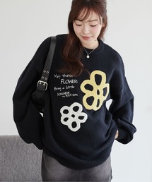 WEGO/フラッフィーグラフィックBIGニットプルオーバー