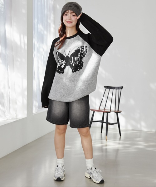 WEGO(ウィゴー)の「WEGO/フラッフィーグラフィックBIGニットプルオーバー(ニット/セーター・レディース・ワイン/ブラック/オフホワイト/杢グレー/ホワイト/その他1/その他2/その他3/その他5/その他8/その他6/その他4/その他13/その他12/その他11/その他10/その他9/その他7・FREE)」の19枚目の写真