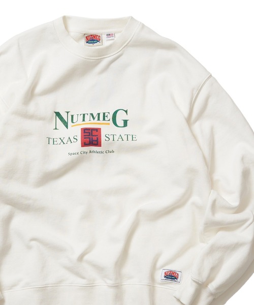 NO NEED（ノーニード）の「【NUTMEG/ナツメグ】TEXAS クルースウェット（スウェット・メンズ・オフホワイト/グレー/チャコール/ネイビー/ブラック・M/L）」の2枚目の写真