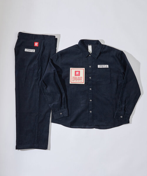 Sourcream（サワークリーム）の「＊セットアップ可能品番【Sourcream】コーデュロイワークシャツ（シャツ/ブラウス・メンズ・ネイビー/ブラウン/チャコールグレー/ブラック・MEDIUM/LARGE）」の4枚目の写真