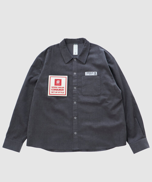 Sourcream（サワークリーム）の「＊セットアップ可能品番【Sourcream】コーデュロイワークシャツ（シャツ/ブラウス・メンズ・ネイビー/ブラウン/チャコールグレー/ブラック・MEDIUM/LARGE）」の19枚目の写真