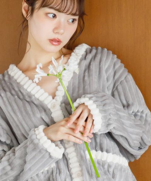 Dita（ディータ）の「ソフトマイクロカーデセットアップ（ルームウェア/パジャマ・レディース・アイボリー/グレー/ピンク・FREE）」の18枚目の写真