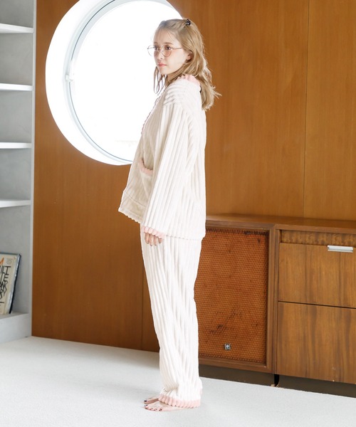 Dita（ディータ）の「ソフトマイクロカーデセットアップ（ルームウェア/パジャマ・レディース・アイボリー/グレー/ピンク・FREE）」の22枚目の写真
