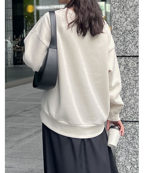 無地or配色ステッチ裏起毛スウェットプルオーバー（スウェット）｜Re