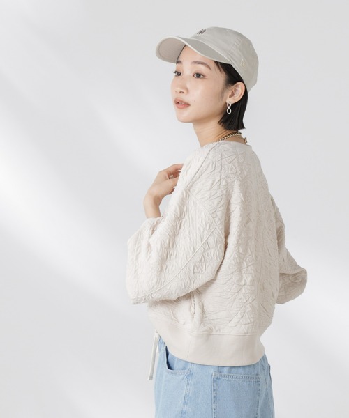 ラメ糸フクレジャガード長袖トップス レディース 楽天市場】ニット レディース トップス セーター 長袖 クルー