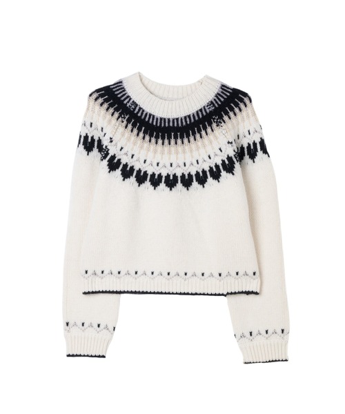 トップス rlipto Heart Fair Isle Knit Pullover Her lip to（ハーリップトゥー）の「Heart Fair Isle Knit Pullover