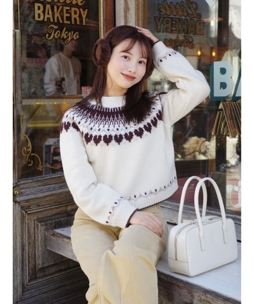 Her lip to（ハーリップトゥー）の「Heart Fair Isle Knit Pullover