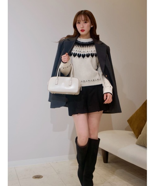 Her lip to（ハーリップトゥー）の「Heart Fair Isle Knit Pullover