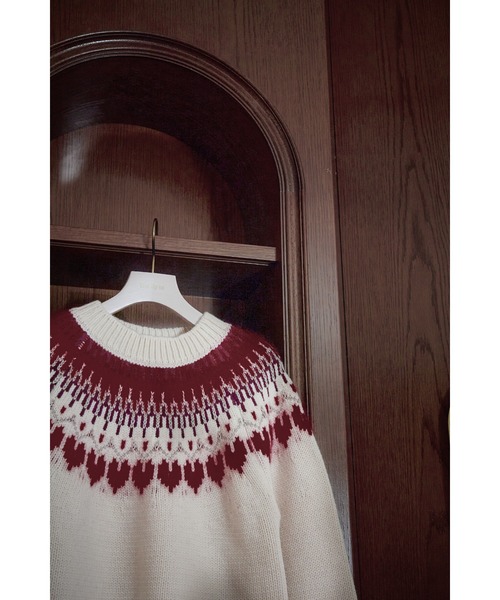 Heart Fair Isle Knit Pullover（ニット/セーター）｜Her lip to（ハー