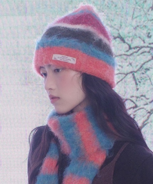 STRIPE SHAGGY BEANIE（ニットキャップ/ビーニー）｜ROCKFISH